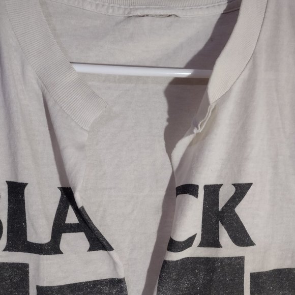 Vintage 80's Black Flag Shirt Size Large Distressed - Picture 6 of 6